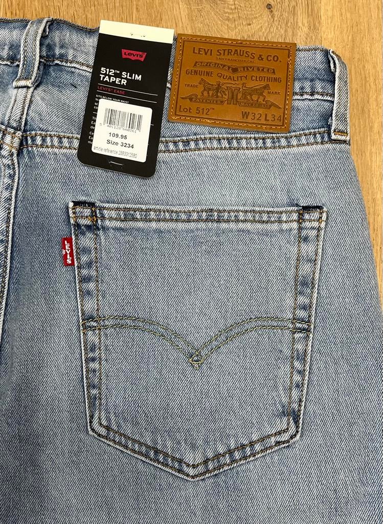 Levi’s 512 slim taper spijkerbroek lichtblauw - Maat W32 L34, Ophalen of Verzenden, Nieuw, Blauw, W33 - W34 (confectie 48/50)