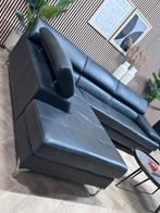 ZGAN Lederland Hoekbank Leer - Zwart - 292 x 217, 250 tot 300 cm, -, -, Hoekbank