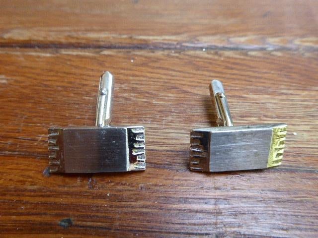 Vintage zilverkleurige manchetknopen