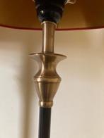 T.K. twee schemerlampen met Koperen voet en ovalen kap, Huis en Inrichting, Lampen | Tafellampen, Ophalen of Verzenden, Gebruikt