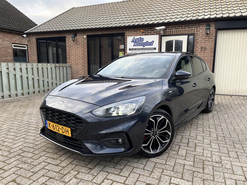 Ford Focus 1.0 EcoBoost Hybrid ST Line X Business 18", Stof, Gebruikt, Blauw, Origineel Nederlands