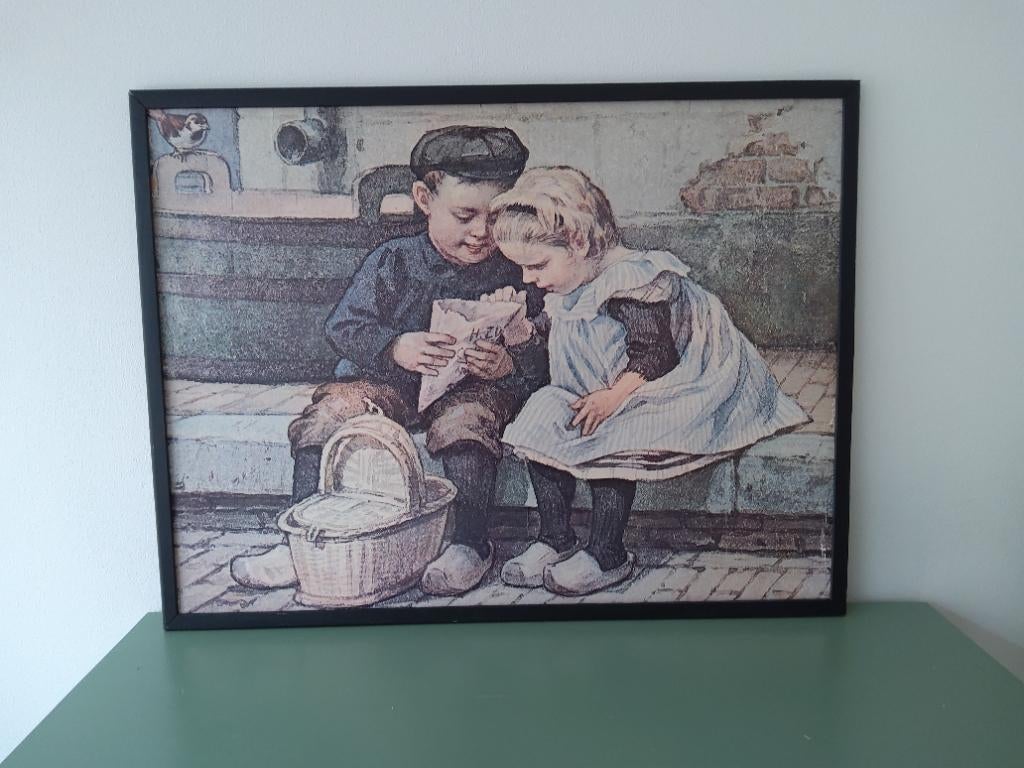 Schilderij / Plaat Ot en Sien, Ophalen, Gebruikt, 50 tot 75 cm, Schilderij