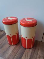 Twee vintage beschuitbussen jaren 50/60, Ophalen of Verzenden, Gebruikt, Overige