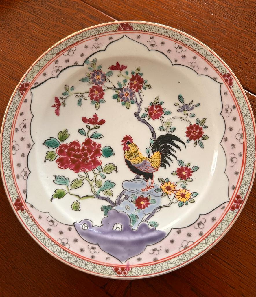 Antiek Chinees Familie-rose Qing dynasty bord, Ophalen of Verzenden
