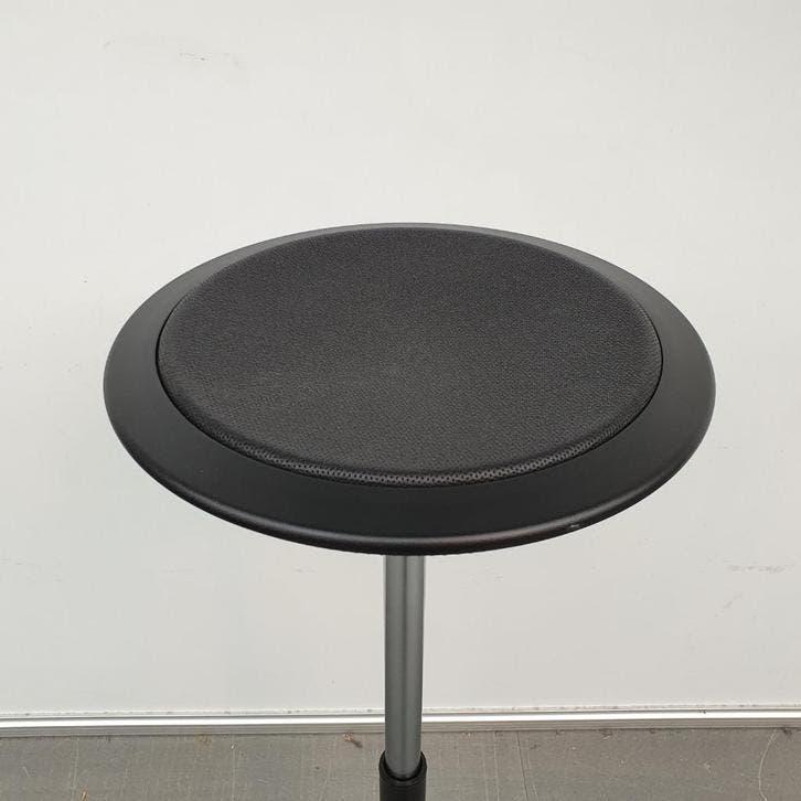 Wilkhahn Stitz - stoelkruk - kruk- zwart leder-nieuw in doos, Ophalen, 5 krukken of meer, In hoogte verstelbaar, 60 tot 90 cm