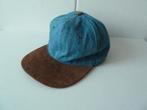 Cap van spijkerstof met leren klep nog splinternieuw, Ophalen of Verzenden, Nieuw, Pet