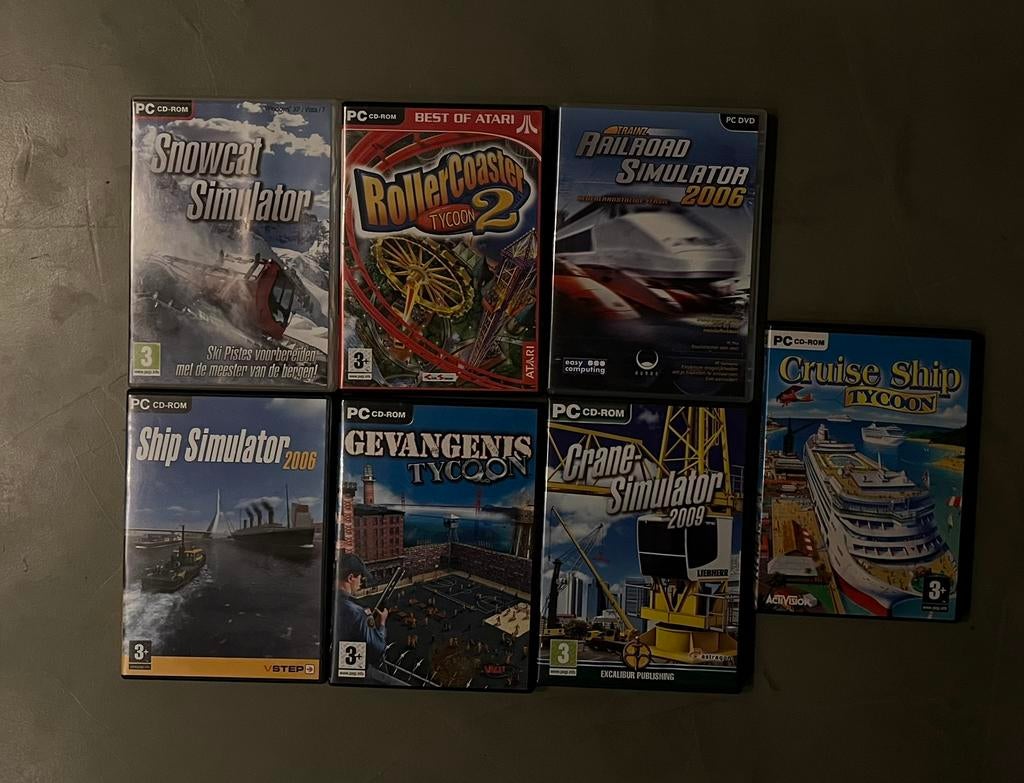 PC Games-Tycoon & Simulator Collectie, Spelcomputers en Games, Gebruikt, 1 speler, Ophalen of Verzenden, Vanaf 3 jaar
