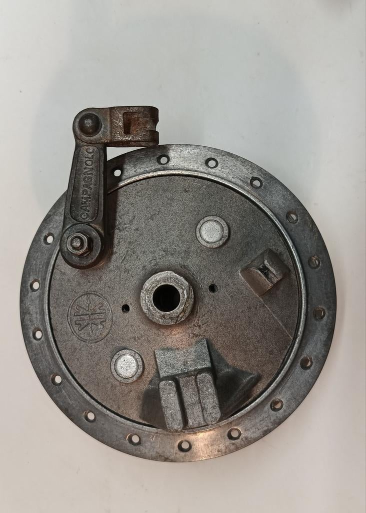 Kreidler Campagnolo voorrem trommel + remankerplaat 116mm, Ophalen of Verzenden, Gebruikt, Overige typen