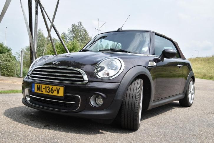 Mini 1.6 Cooper Cabrio Bruin, Auto's, Mini, Particulier, Cabrio, ABS, Airbags, Airconditioning, Alarm, Bluetooth, Boordcomputer