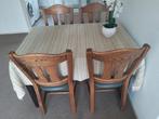 Eettafel met 4 stoelen, Ophalen, Gebruikt, 4 tot 6 stoelen