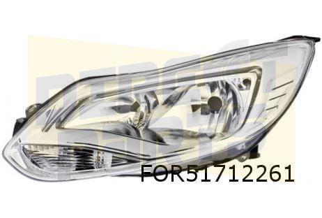 Ford Focus III (3/11-1/15) koplamp Links (chome / alu. inleg, Auto-onderdelen, Verlichting, Ford, Nieuw, Verzenden