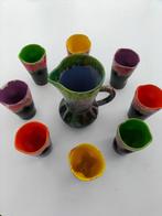 Lorraine aardewerk set: kan en 8 bekers, Antiek en Kunst, Ophalen of Verzenden