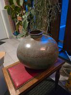 Licht metalen industriële ( zink look ) vaas., Overige materialen, Overige kleuren, Ophalen of Verzenden, Zo goed als nieuw