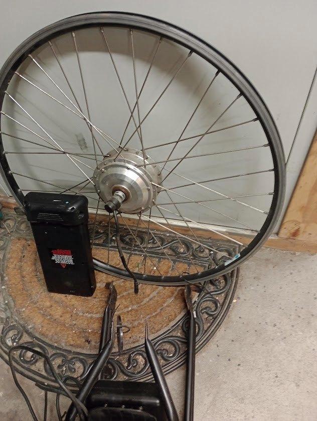 zgan voorwiel motor, Fietsen en Brommers, Fietsonderdelen, Zo goed als nieuw, Algemeen, Wiel, Ophalen