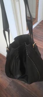 Zwarte leren tas met studs van Sissy Boy NIEUW, Sieraden, Tassen en Uiterlijk, Ophalen of Verzenden, Nieuw, Zwart, Handtas