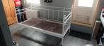 Bed, metaal, wit 90 x 200. Let op: zonder spiraalbodem !!!, 100 cm, 210 cm, Eenpersoons, Metaal