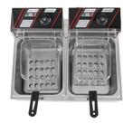 Duo friteuse 2x6 liter elektrisch thuis of horeca. Nieuw!, Ophalen of Verzenden, Nieuw, 25 tot 50 cm, Minder dan 100 cm