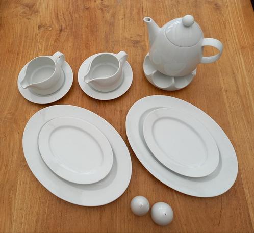 Arzberg wit servies, Huis en Inrichting, Keuken | Servies, Zo goed als nieuw, Overige typen, Effen, Porselein, Ophalen of Verzenden