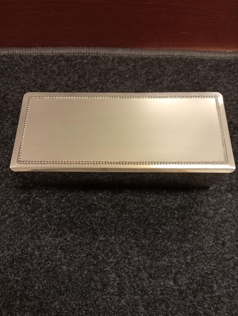 Verzilverde Lepel doosje Douwe Egberts, Antiek en Kunst, Antiek | Goud en Zilver, Ophalen of Verzenden, Zilver