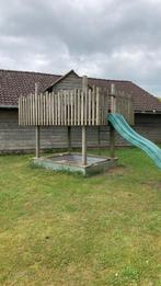 Speelhuis, zandbak, glijbaan, Kinderen en Baby's, Speelgoed | Buiten | Speeltoestellen, Ophalen, Gebruikt