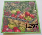 OPRUIMING servetten decoupage – mand fruit L297 – 7x, Verzenden, Nieuw, Materiaal