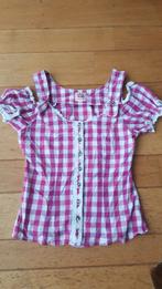 Leuk trachten blouse oktoberfeest blouse mt XS (34) Fuchsia, Ophalen of Verzenden, Maat 34 (XS) of kleiner, Overige thema's, Zo goed als nieuw