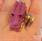 Exclusieve Robijn ring heren met draak – 32,5 g, 20 of groter, Verzenden, Heer, Nieuw