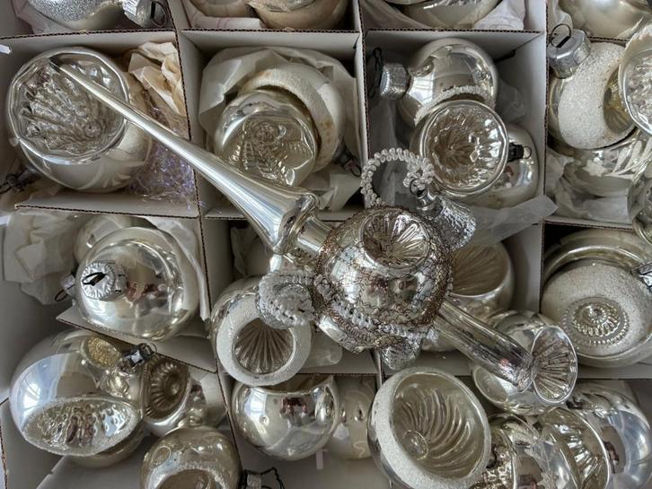 ZOLDEROPRUIMING Kerstballen deuk zilver incl deukpiek 40 st, Diversen, Kerst, Gebruikt, Ophalen of Verzenden