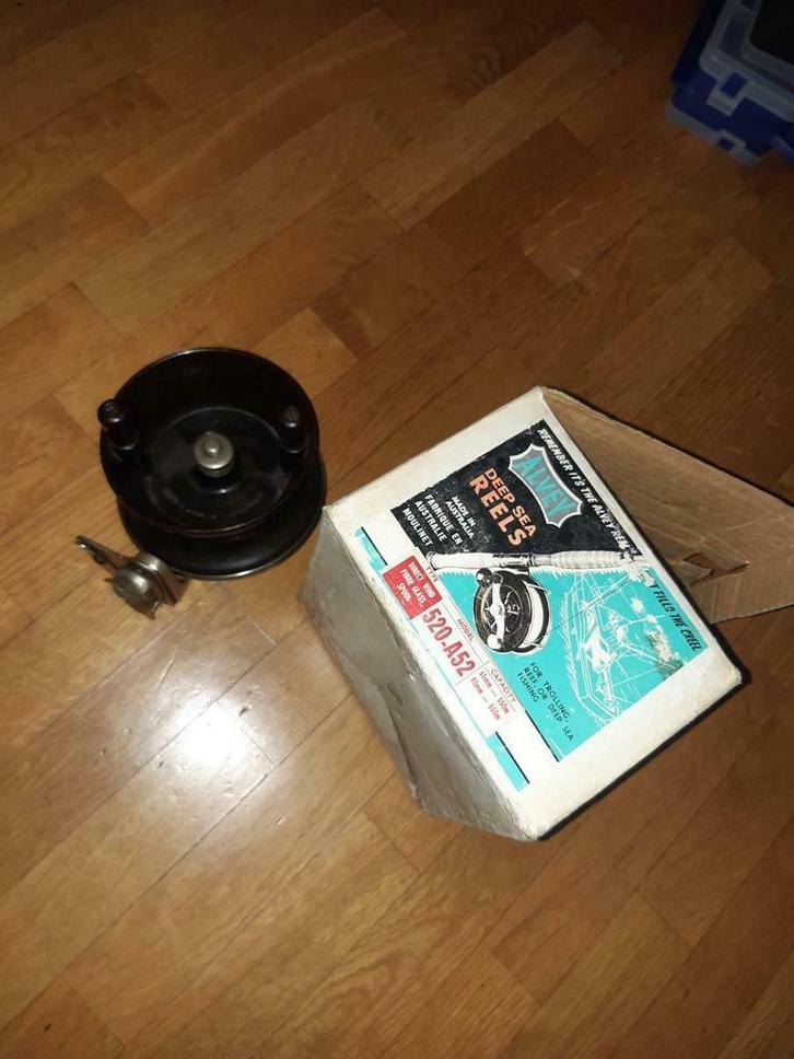 Alvey Reel - RVS Reelhouder - Shakespeare Superflex, Watersport en Boten, Hengelsport | Zeevissen, Gebruikt, Complete set, Ophalen of Verzenden