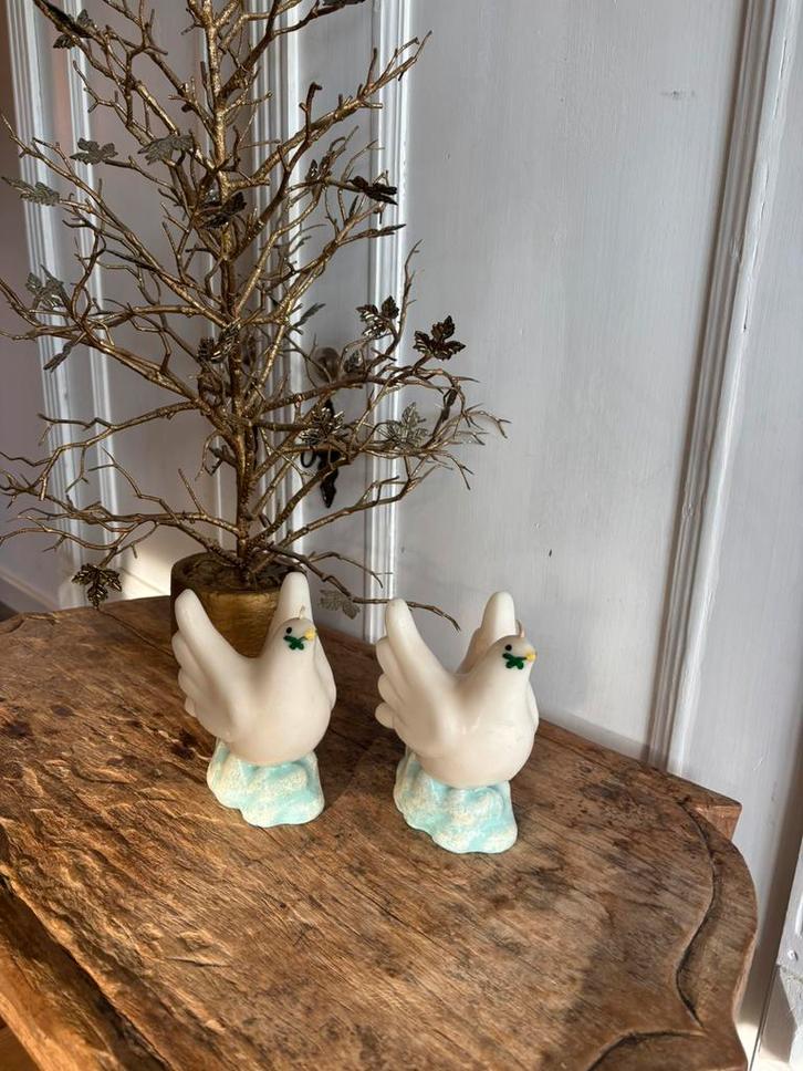 Vintage kerst vredesduif kaarsen,in mooie staat, Diversen, Kerst, Zo goed als nieuw, Ophalen of Verzenden