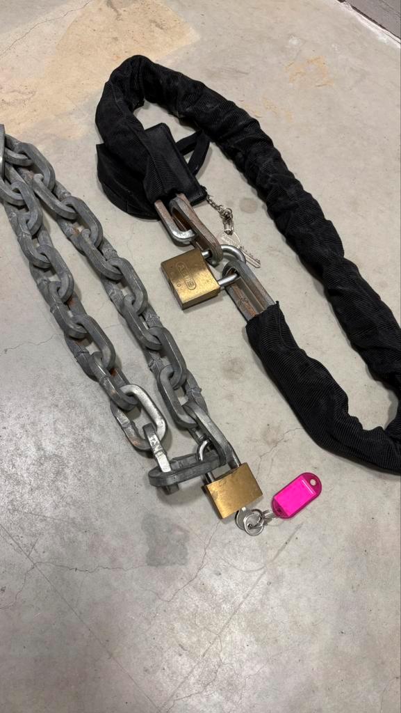 2 Zware Kettingsloten, Motoren, Accessoires | Sloten, Zo goed als nieuw, Ophalen of Verzenden