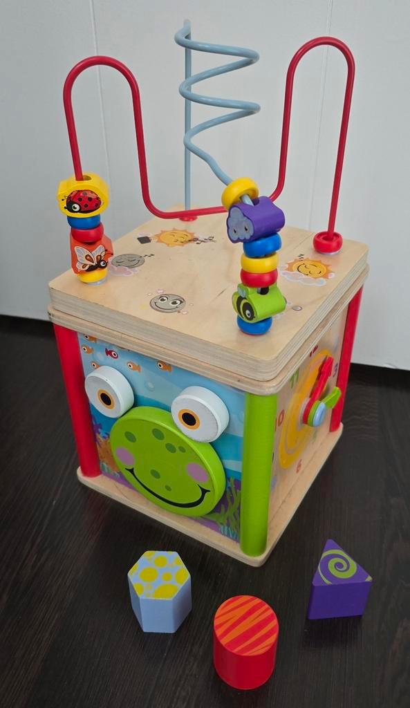 Houten Activiteitenkubus Speelgoed - Compleet!, Kinderen en Baby's, Speelgoed | Babyspeelgoed, Zo goed als nieuw, Overige typen