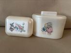 Vintage baby Bebe Jou zeepdoosje en bakje/doosje beertjes, Ophalen of Verzenden, Gebruikt