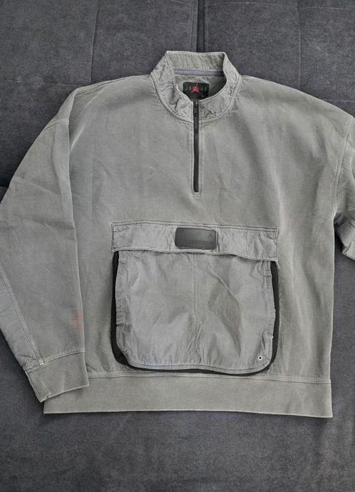 NIKE AIR JORDAN ZIP TRUI MAAT XL, Kleding | Heren, Truien en Vesten, Zo goed als nieuw, Maat 56/58 (XL), Grijs, Ophalen of Verzenden