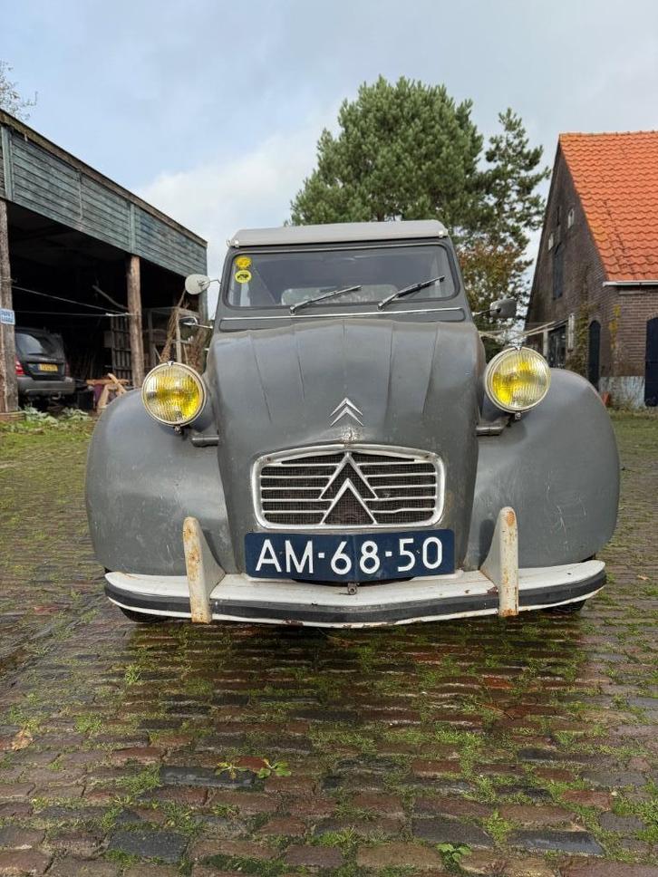 Unieke Citroën 2CV 1964 Grijs, Auto's, Citroën, Particulier, 2CV, Benzine, Euro 1, Hatchback, Handgeschakeld, Geïmporteerd, Zilver of Grijs