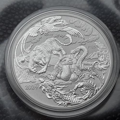 2024 Australia -Four Guardians- Myths & Legends -1 oz zilver, Postzegels en Munten, Munten | Oceanië, Zilver, Ophalen of Verzenden