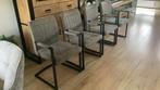 Eethoekstoelen 4x, Huis en Inrichting, Ophalen, Zo goed als nieuw, Grijs, Vier