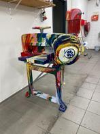 Antiek Herold papiersnijmachine kunstzinnig beschilderd, Ophalen