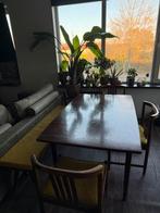 Scandinavisch Mid-century eettafel + stoelen | Massief hout, Huis en Inrichting, Tafels | Eettafels, Ophalen, Gebruikt, 150 tot 200 cm