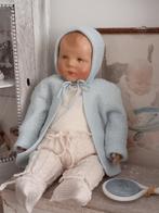 Vintage wollen baby of poppen jasje met mutsje jaren 50., Ophalen of Verzenden, Kinderen