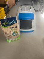 Grote kattenbak met 20kg grind en twee schepjes, Dieren en Toebehoren, Kattenbakken, Ophalen, Zo goed als nieuw