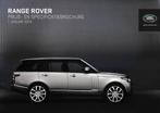 Range Rover prijs- en specificatiebrochure, 2014, uitgebreid, Overige merken, Ophalen of Verzenden, Zo goed als nieuw
