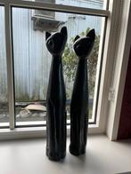 2 zwarte houten poezen, Ophalen of Verzenden