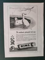 Tonnema King Sneek reclame 1948, Overige typen, Gebruikt, Ophalen of Verzenden