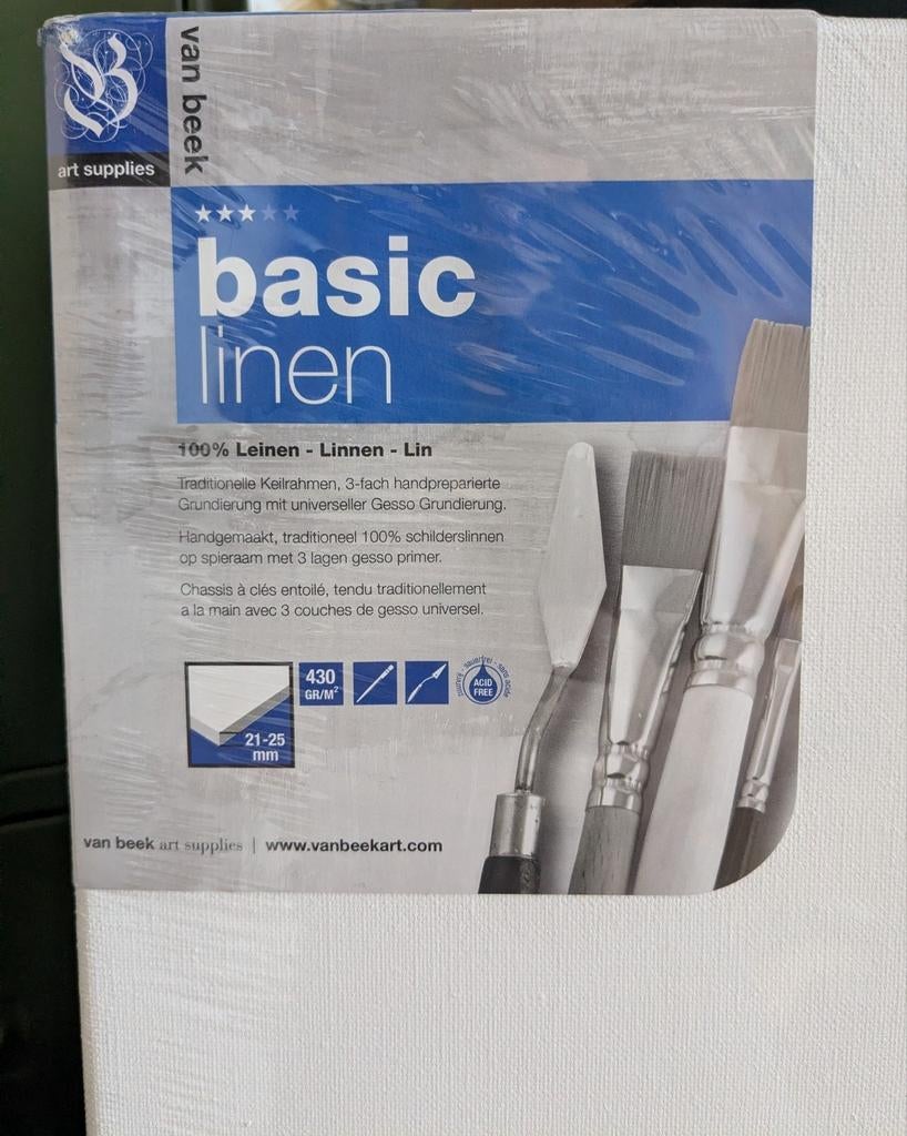 Van Beek Art schildersdoek linnen 60x70, nieuw!, Ophalen of Verzenden, Nieuw, Doek