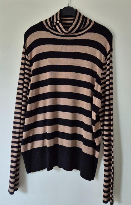 Beige/zwarte streeptrui maat XXL, Kleding | Dames, Truien en Vesten, Zo goed als nieuw, Maat 46/48 (XL) of groter, Beige, Verzenden