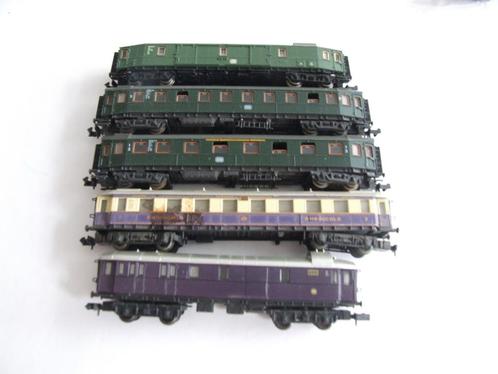5x oldtimerwagons ROCO/ ARNOLD, Hobby en Vrije tijd, Modeltreinen | N-Spoor, Gebruikt, Wagon, Gelijkstroom, Arnold, Verzenden