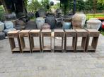 Stoere nachtkastjes - plantentafel - bijzettafel, Huis en Inrichting, Tafels | Bijzettafels, Ophalen, Minder dan 55 cm, Landelijk stoer robuust