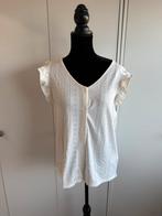 Witte blouse met broderie details - Maat M, Ophalen of Verzenden, Zo goed als nieuw, Maat 38/40 (M), Wit