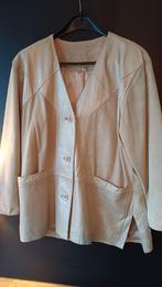 Leather Sound vintage blazer / jasje, Beige, Maat 42/44 (L), Ophalen of Verzenden, Jasje